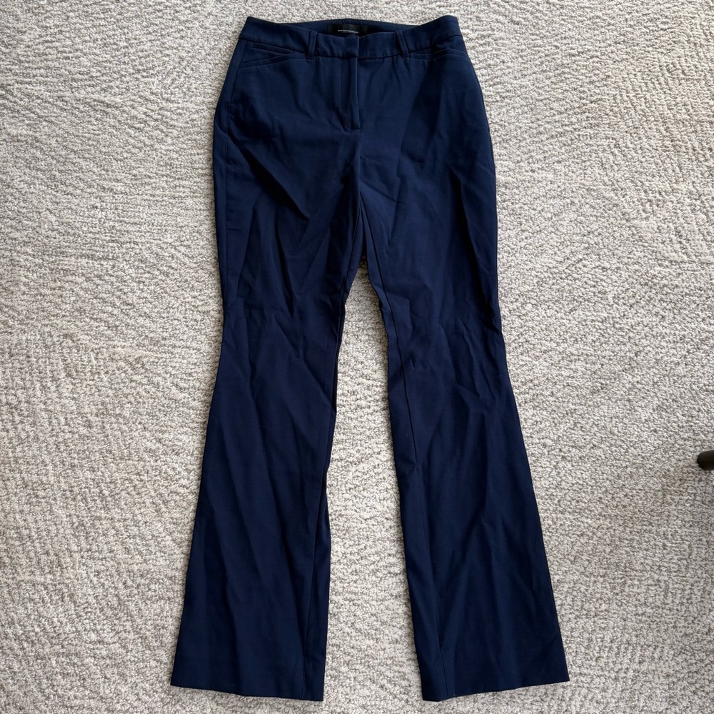 White House Black Market Navy Ines Boot Leg Pants